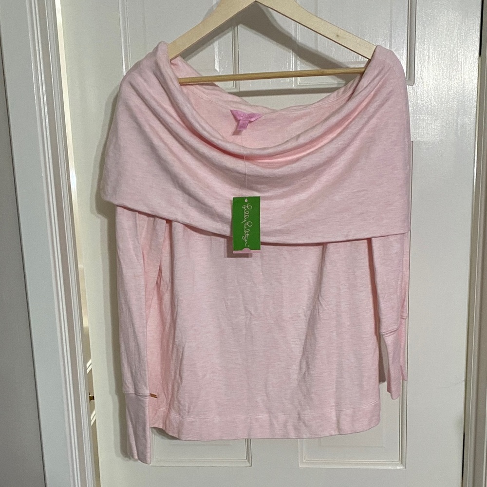 Lilly Pulitzer Belinda Pullover Light Pink Top Size Large